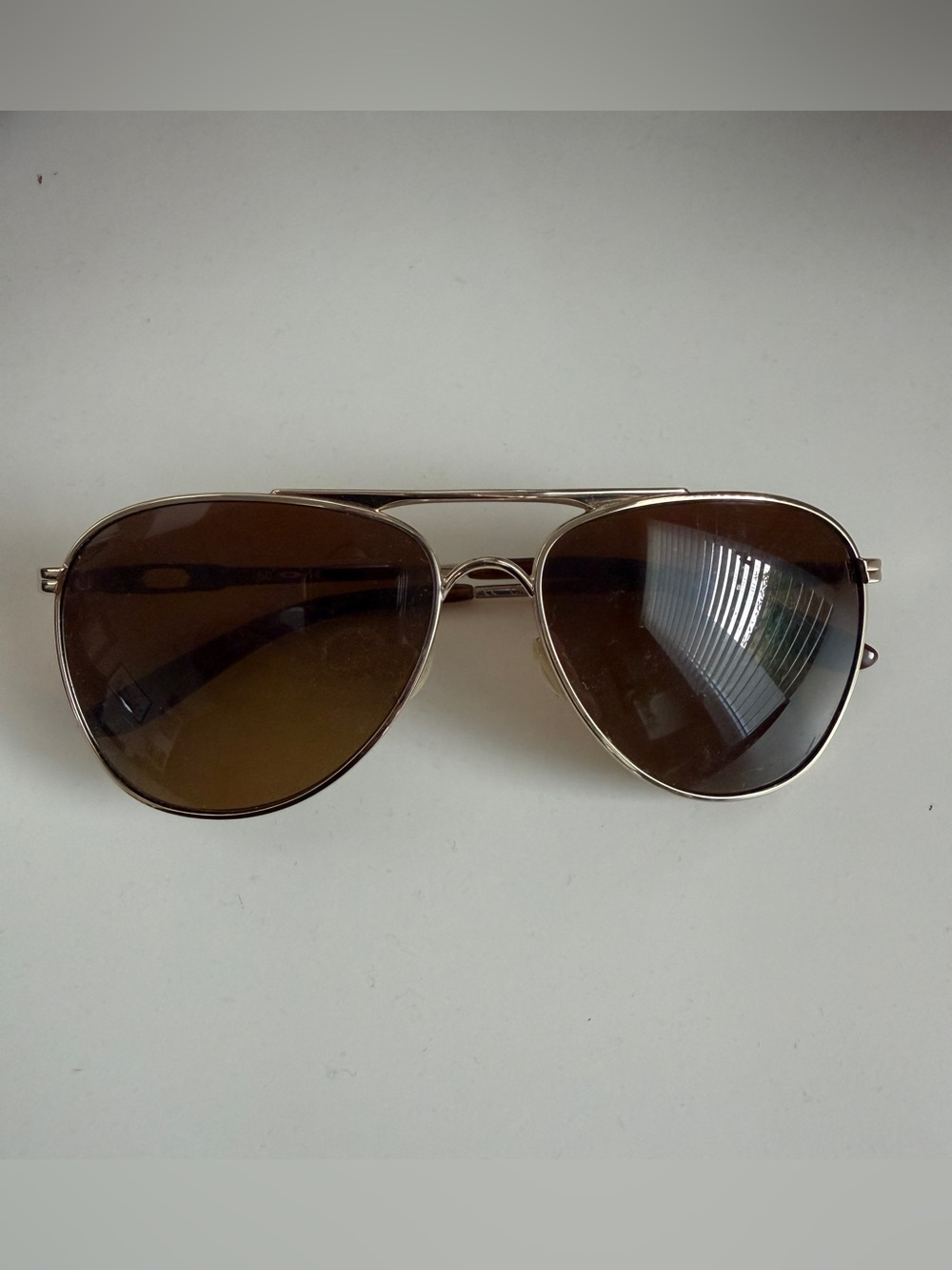 Oakley Women's Aviator Sunglasses in Gold Frame with Brown Lenses